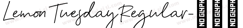 Lemon Tuesday Regular字体转换